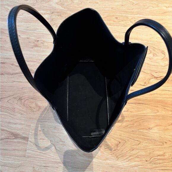 GIVENCHY Black Red & Blue White Scarf Print PVC Leather Tote Bag w inside bag - Picture 10 of 16